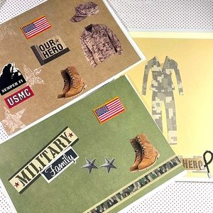 Pack of 3 military greeting cards